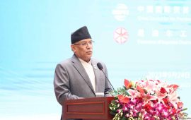 बेइजिङमा प्रचण्ड- नेपाललाई गरिब रहिरहने छुट छैन, विदेशी लगानी मार्फत धनी बन्न चाहन्छौं
