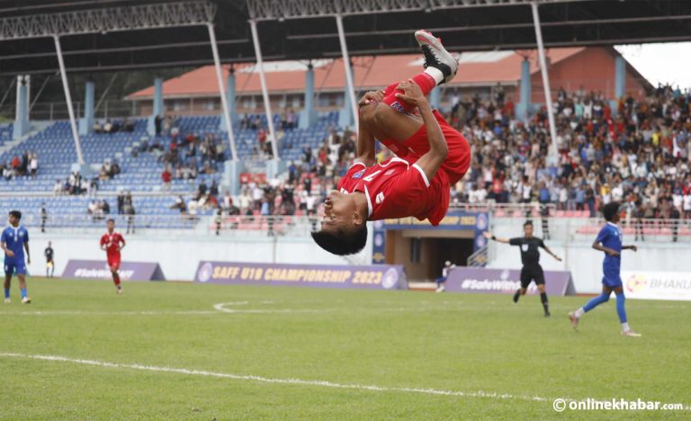 माल्दिभ्सलाई हराउँदै नेपाल साफ यू-१९ फुटबलको सेमिफाइनलमा