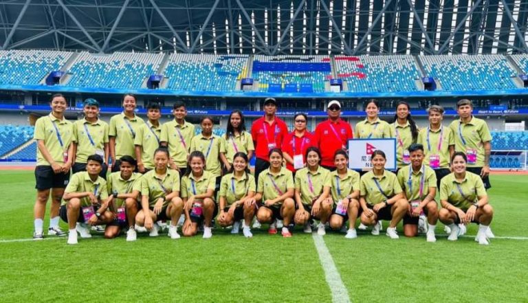 एसियाडको महिला फुटबलमा नेपाल जापानसँग ८-० ले पराजित