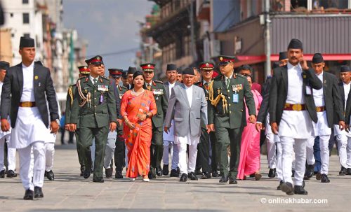 इन्द्रजात्रा हेर्न पुगे राष्ट्रपति र उपराष्ट्रपति