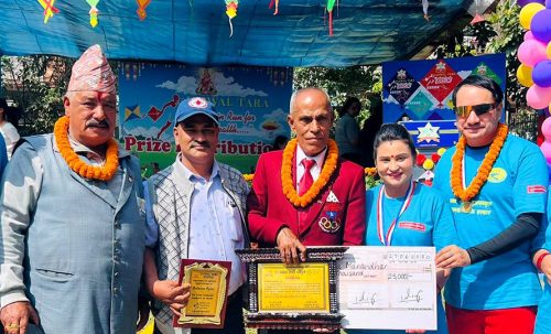 वैकुण्ठ मानन्धरलाई २५ हजार राशि सहित उज्ज्वल तारा खेल सम्मान