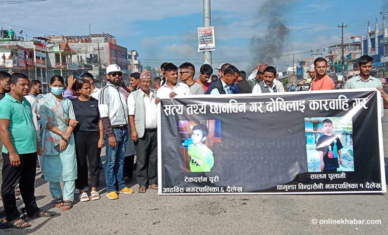 बालकको मृत्युले वीरेन्द्रनगर दुई दिनदेखि तनावग्रस्त