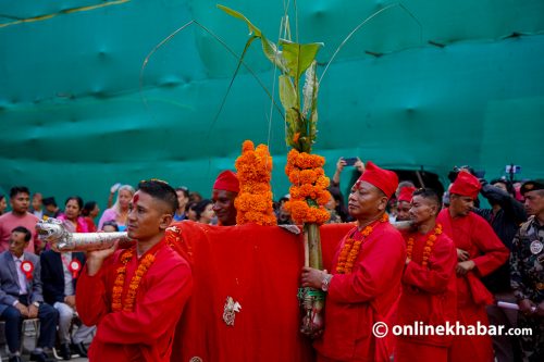 हनुमानढोकामा फूलपाती भित्र्याइयो, टुँडिखेलमा बढाइँ