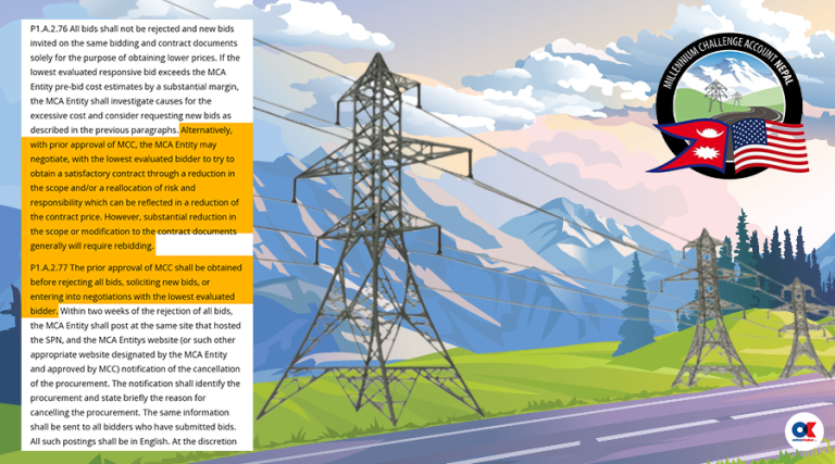 एमसीसीमा सबैभन्दा कम लागत प्रस्ताव गर्ने ठेकेदारसँग वार्ता गरिँदै