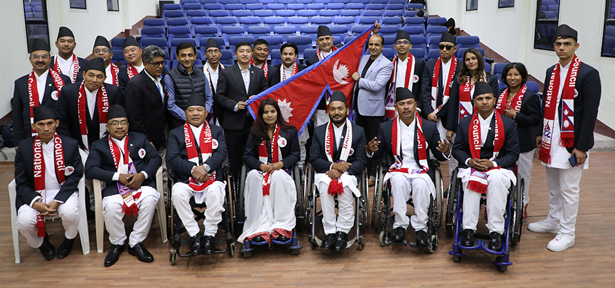 एसियन पारा गेम्स खेल्ने टोलीको बिदाइ, १० खेलमा १९ खेलाडीले प्रतिस्पर्धा गर्ने