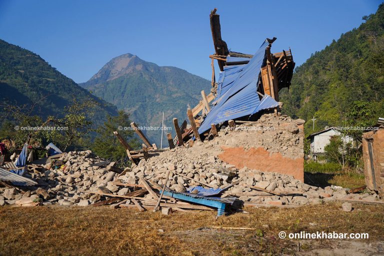 जाजरकोटमा भूकम्पबाट एक लाख ८० हजार नागरिक प्रभावित