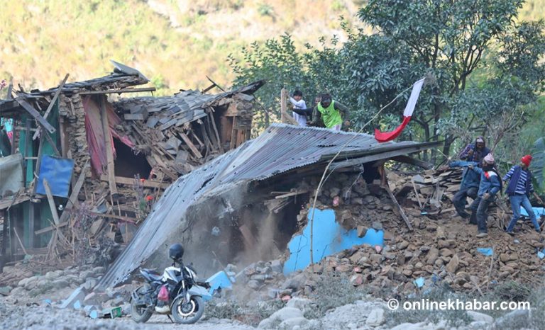 भूकम्पले रुकुम पश्चिममा २ हजार १३६ घर पूर्ण क्षति
