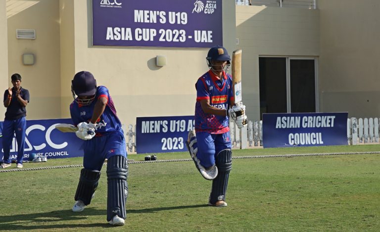 यू-१९ एसिया कप क्रिकेटमा नेपाल भारतसँग १० विकेटले पराजित