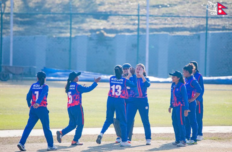 सुदूर पश्चिमलाई ८ विकेटले पराजित गर्दै कोशी महिला क्रिकेटको प्लेअफमा