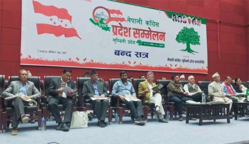 कांग्रेसको लुम्बिनी सम्मेलन : तल्ला समितिलाई पनि जिम्मेवारी दिन आग्रह