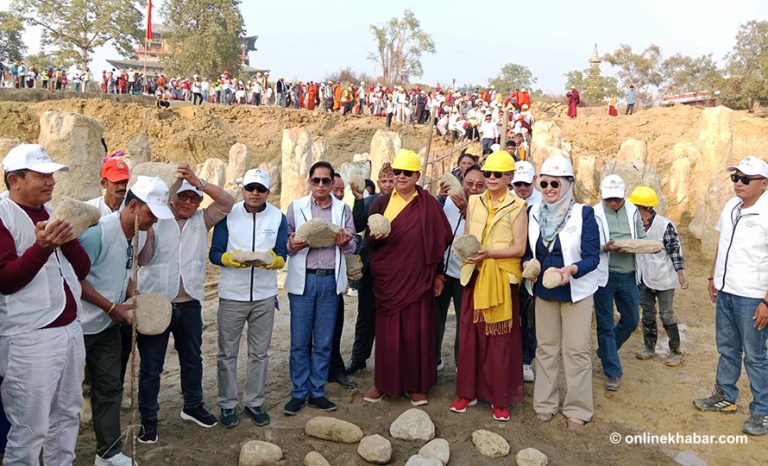 लुम्बिनीमा विश्वशान्ति धामको निर्माण पुनः सुरु