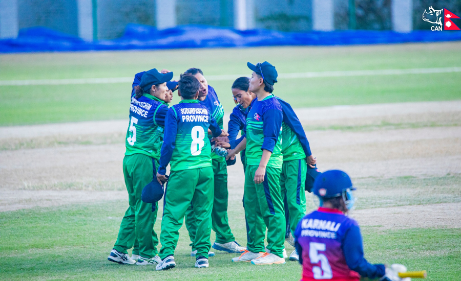 महिला क्रिकेटमा सुदूरपश्चिमको लगातार दोस्रो जित, कर्णाली तेस्रो खेलमा पनि पराजित