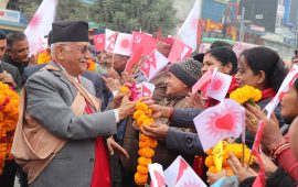 मध्यपहाडी लोकमार्गको विवादित खण्ड छलेर गए ओली, स्थानीयले कुरा राख्नै पाएनन्