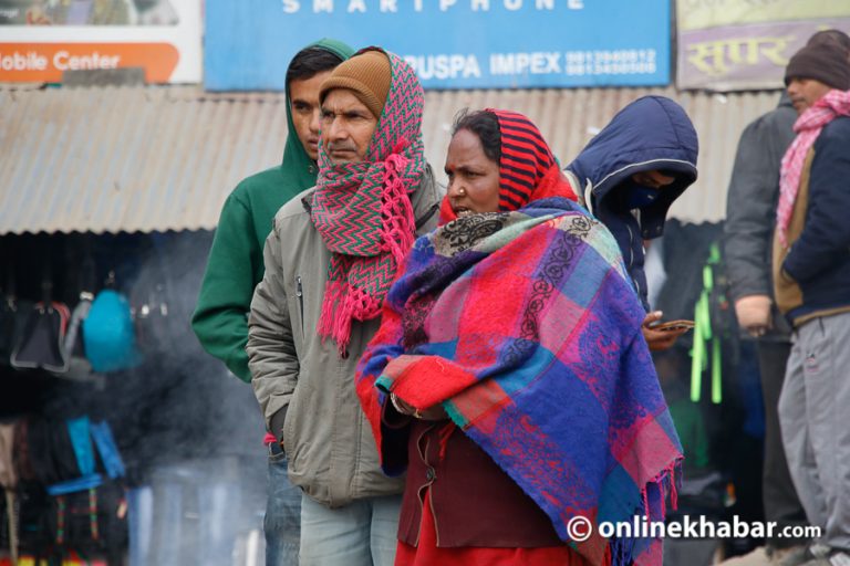 ३ डिग्रीमा झर्‍यो काठमाडौंको न्यूनतम तापक्रम