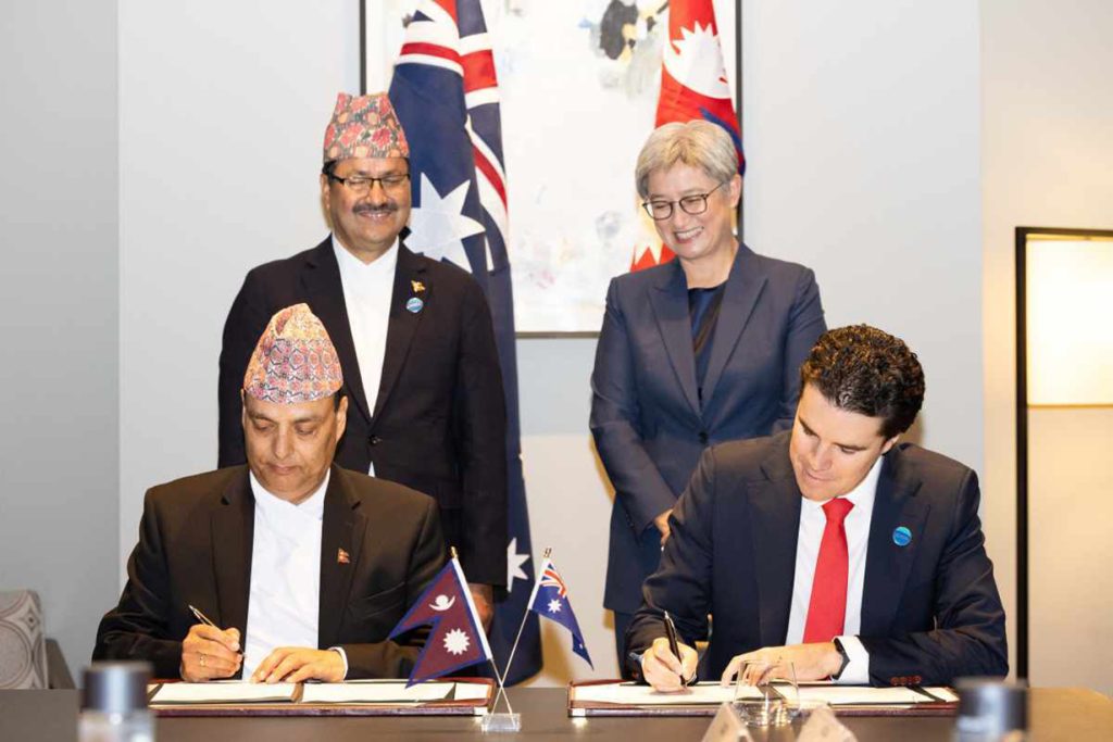 नेपाल र अस्ट्रेलियाबीच व्यापार तथा लगानी सम्झौता