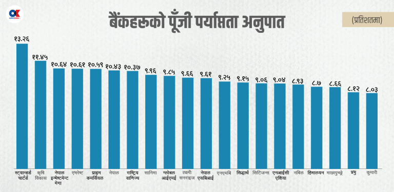 पूँजीकोषको विरोधाभास : बैंकमा निक्षेपको थुप्रो छ तर ऋण दिने क्षमता छैन