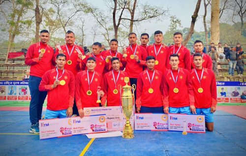 मणिमुकुन्द्र कप भलिबलको उपाधि आर्मीलाई, मान बहादुर बेस्ट प्लेअर
