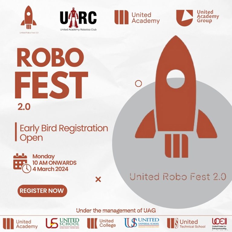 युनाइटेड एकेडेमीले ‘युनाइटेड रोबो फेस्ट २.०’ आयोजना गर्ने