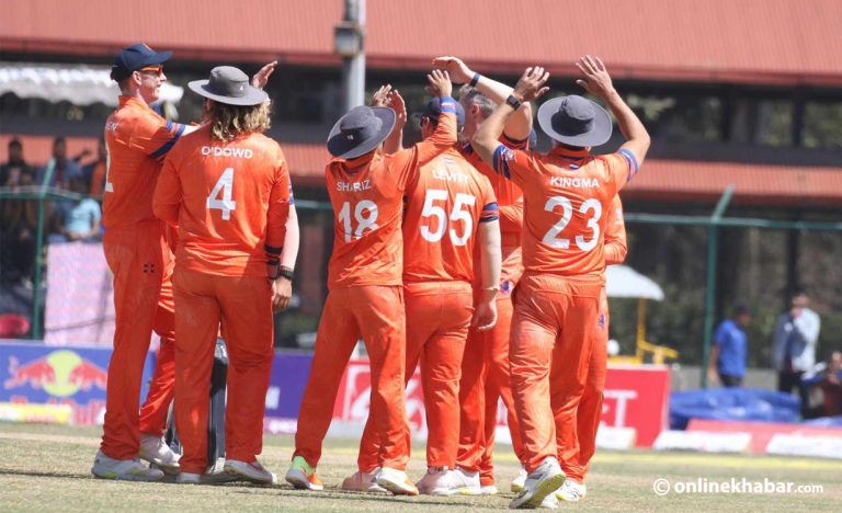 नेदरल्याण्ड्सविरुद्ध नेपालले गुमायो पहिलो विकेट