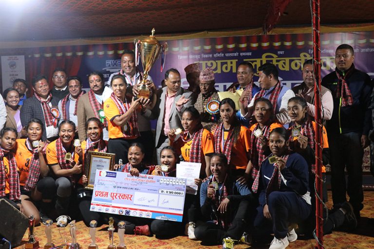 लुम्बिनी कप महिला भलिबलको उपाधि एपीएफ क्लबलाई