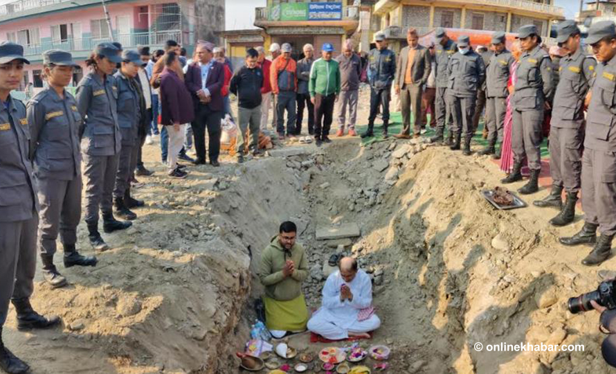 पोखरा भवनको शिलान्यास, १८ महिनामा सकिने