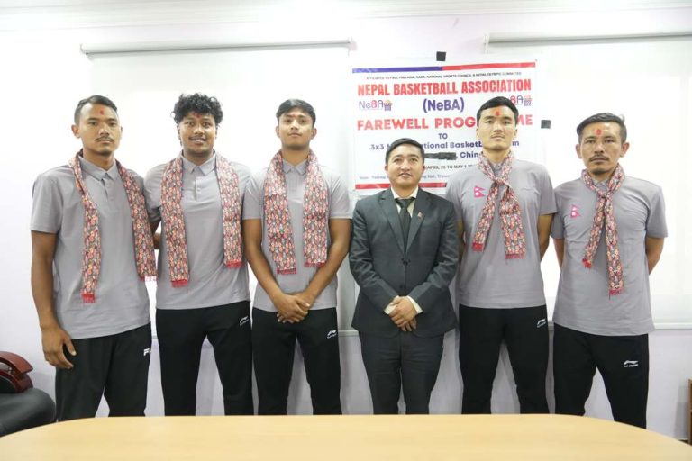नेपाली बास्केटबल टोली चीन जाने
