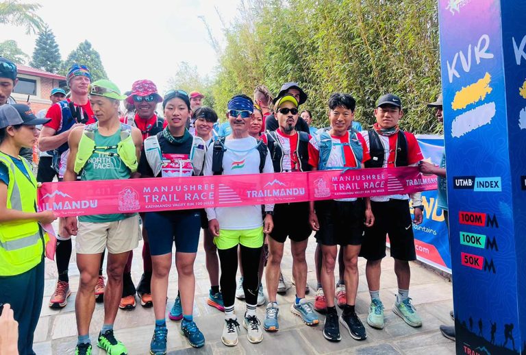 नेपालकै लामो दौड ‘चौथो मन्जुश्री ट्रेल रेस’ सुरू, ४० विदेशीसहित ३२४ धावक सहभागि