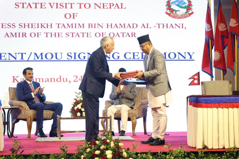 नेपाल र कतारबीच द्विपक्षीय समझदारीमा हस्ताक्षर