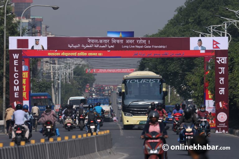 कतारी अमिरको स्वागतमा सिँगारियो काठमाडौँ (तस्वीरहरू)