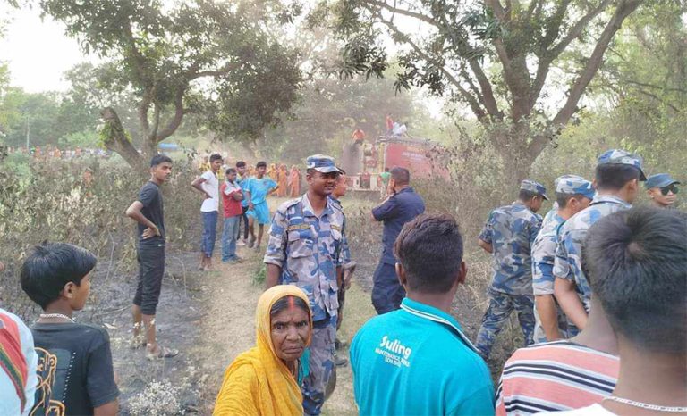 धनुषामा आगलागीमा जलेर एक महिलाको मृत्यु