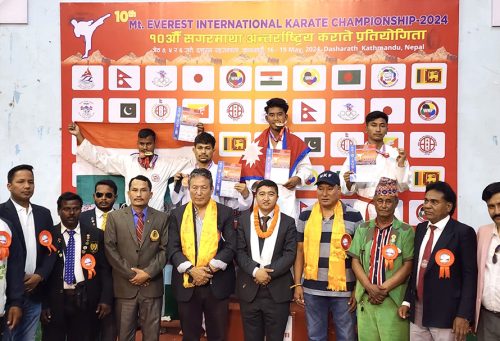 १०औं सगरमाथा अन्तर्राष्ट्रिय करातेमा नेपाल टिम प्रथम, मिस्टी र प्रभात उत्कृष्ट खेलाडी