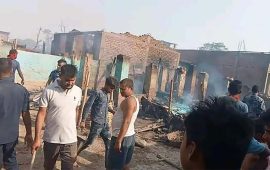 सर्लाहीको विष्णुपुरमा भीषण आगलागी, दर्जनौं घर जलेर नष्ट