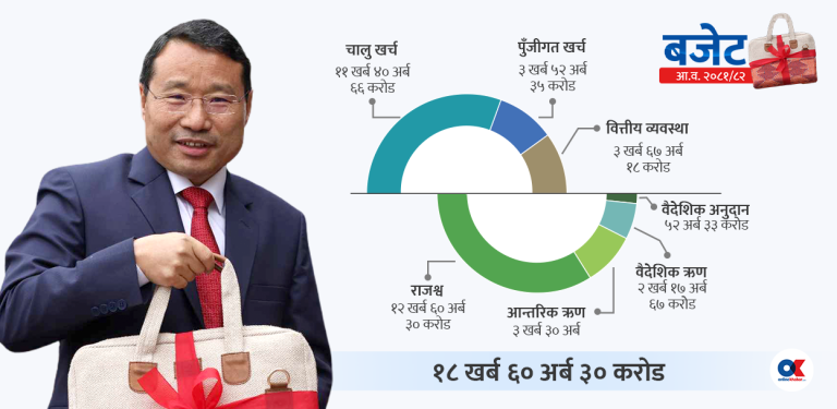 बजेटको आकार १८ खर्ब ६० अर्ब ३० करोड