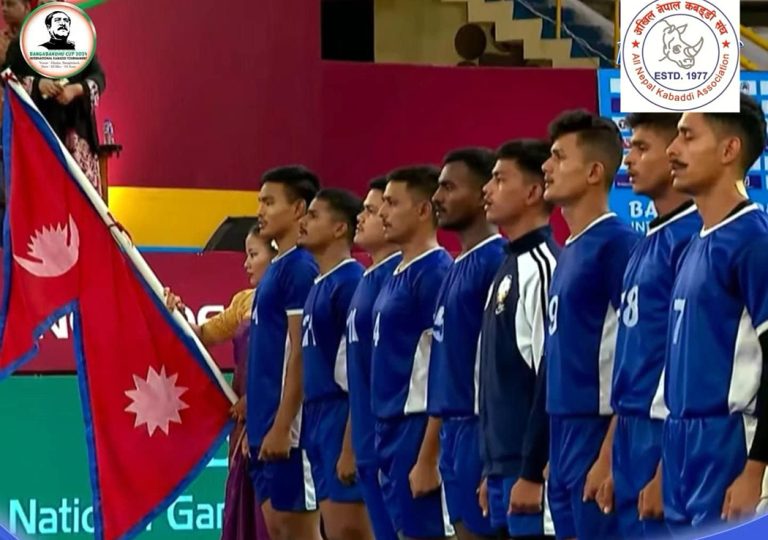 लगातार चौथो खेल जित्दै नेपाल बंगबन्धु कप कबड्डीको सेमिफाइनलमा