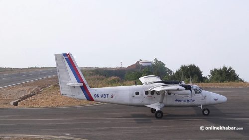 रेसुङ्गा विमानस्थलमा एक महिनादेखि हवाई सेवा बन्द