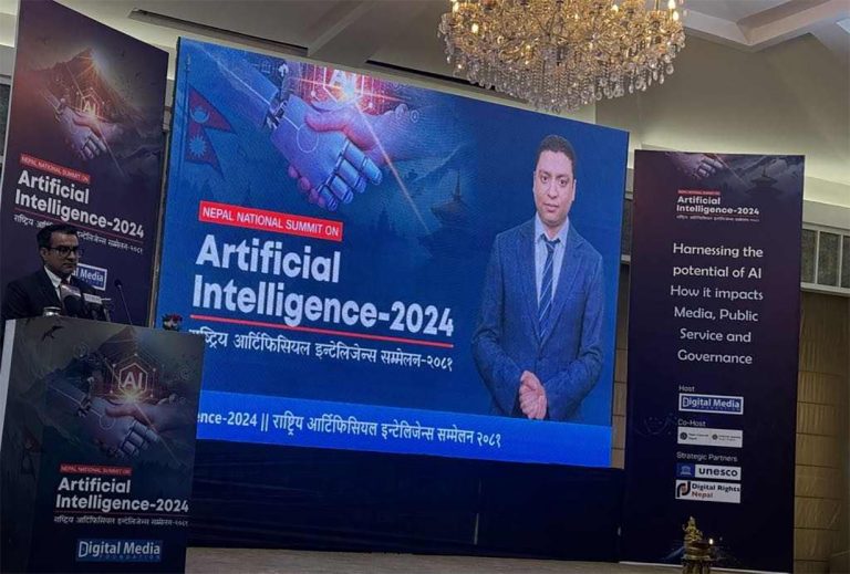 आर्टिफिसियल इन्टेलिजेन्स सम्मेलन : एआई मार्फत कार्यक्रमका अतिथिलाई स्वागत