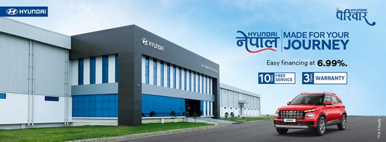 नेपालमा बनेको हुन्डाई भेन्यु ६.९९ प्रतिशत ब्याजदरमा खरिद गर्न सकिने