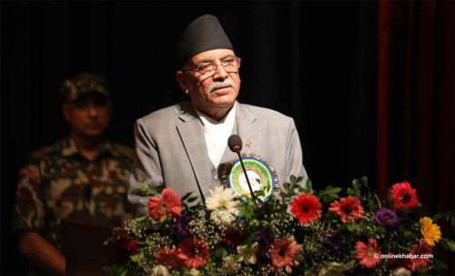 कर्णाली रङ्गशालाको अवलोकनपछि प्रचण्डले भने- दशौं राष्ट्रिय खेलकुद तोकिएकै मितिमा हुनुपर्छ