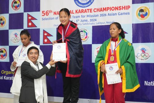 ५६औं राष्ट्रिय कराँते प्रतियोगितामा बागमती टिम च्याम्पियन