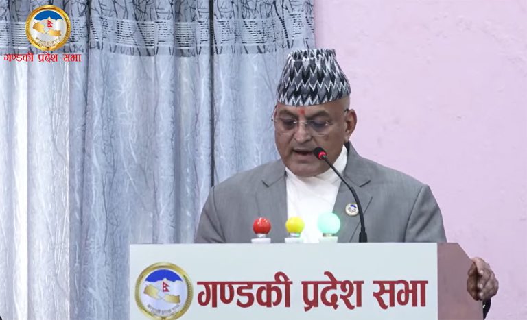 गण्डकीका मुख्यमन्त्री पाण्डेले मागे विश्वासको मत