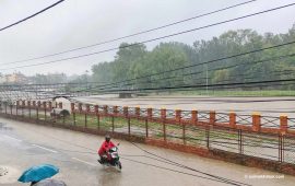 बाढीका कारण वाग्मती करिडोरका सडक डुबानमा