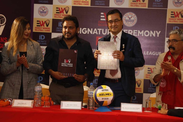 महिला भलिबलको फ्रेन्चाइज लिग हुने, इन्फिनिटी ड्रिम्स र भलिबल संघबीच ७ वर्षको सम्झौता