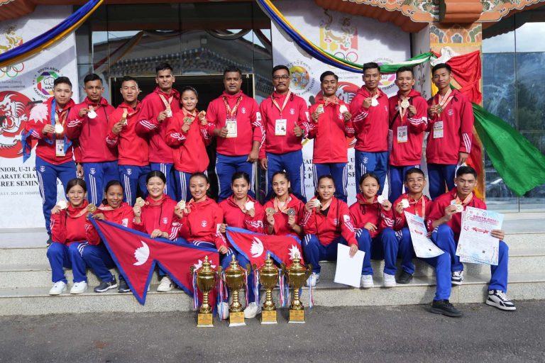 जारी दक्षिण एसियाली कराँतेमा हालसम्म नेपाललाई ८ स्वर्ण