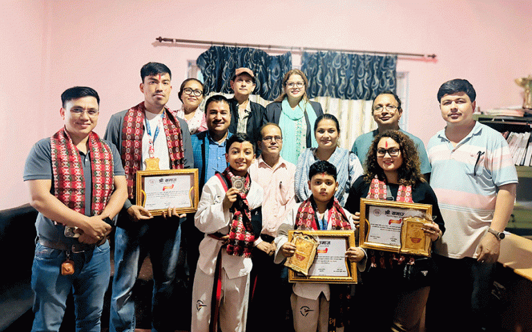 तेक्वान्दो पदक विजेतालाई सम्मान