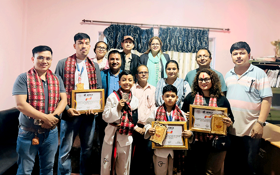 तेक्वान्दो पदक विजेतालाई सम्मान