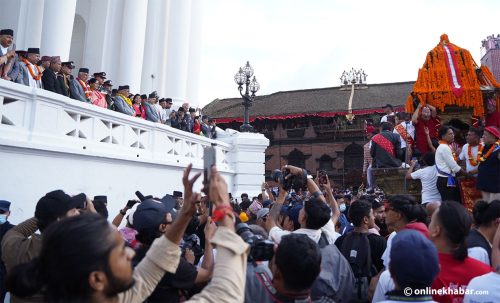 वसन्तपुरमा इन्द्रजात्राको उत्सव (तस्वीरहरू)