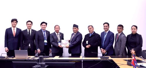 राष्ट्रिय सभा अध्यक्ष दाहाल  र थाई सिनेट अध्यक्ष सुरसज्जाबीच भेटवार्ता