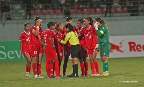 भारतलाई अग्रता, नेपालको गोलले मान्यता नपाएपछि दशरथ रंगशालामा तनाव