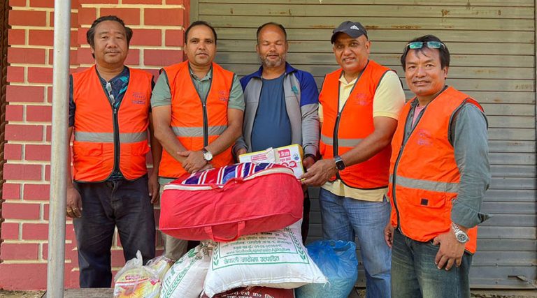 ललितपुरका पहिरो प्रभावितलाई रिटर्नी फेडेरेसनको सहयोग