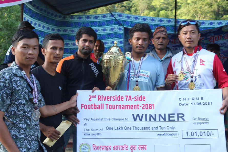 दोस्रो रिभरसाइड फुटबलको उपाधि वान्टेड समूहले जित्यो